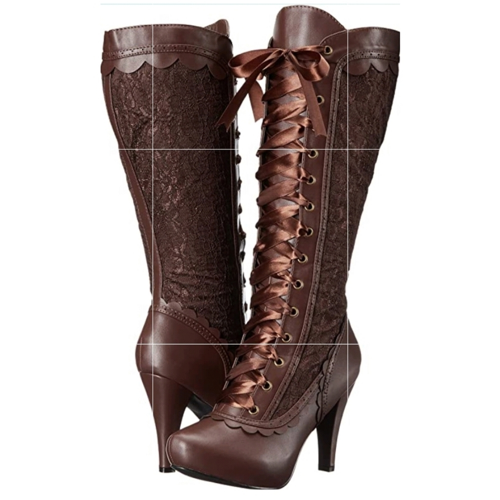 Brown steam punk boots